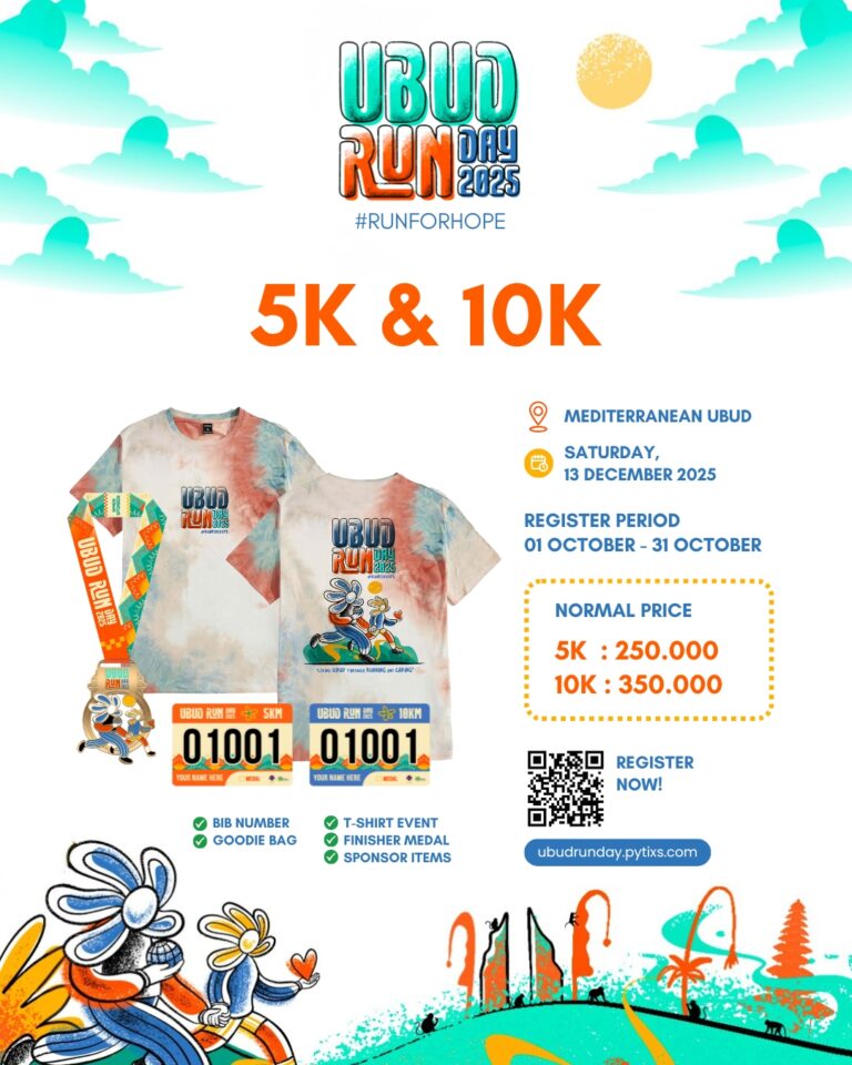 Introducing a new connection concept in between sport and charity movement by running through the Ubud nature as well as raising funds for the community who are in needs. #RunforHOPE